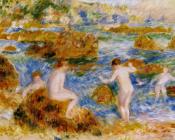 皮埃尔 奥古斯特 雷诺阿 : Nude Boys on the Rocks at Guernsey